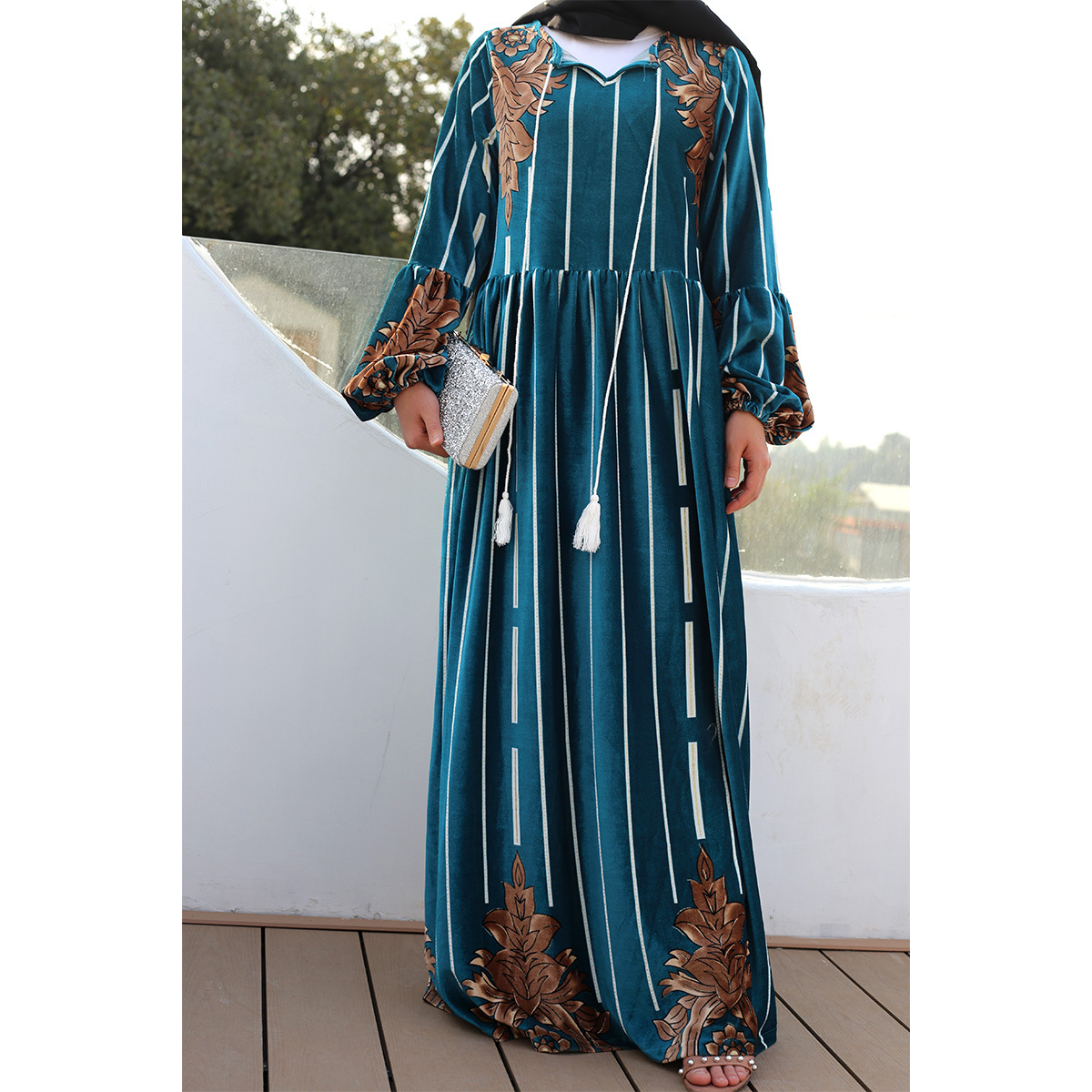 (CR006)MS157-MS226Single Piece Closed Abaya Pullover Robe Collection